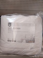 Duck Feather Duvet Double 200cm x 200cm 13.5tog 100%Cotton Cover White