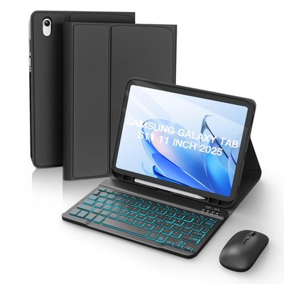 Keyboard Case with Mouse for Samsung Galaxy Tab S11 11-Inch 2025, 7-Color Backli