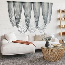 IOWER Large Macrame Wall Hanging Boho Dip Dyed Tapestry Home Decor Artifact