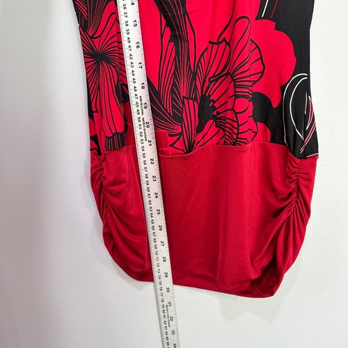 Baby Phat Floral size large Embellished Sleeveless Tank Top Red Black VTG Y2K - Picture 7 of 8