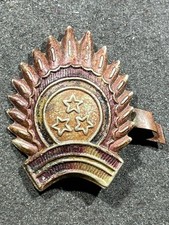 WW2 WWII Latvia Latvian Army Military Volunteer National Guard Cap Badge