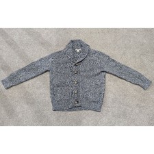 JCrew Crewcuts Boys Shawl Collar Cardigan Small 6-7 Sweater Cotton Blue White