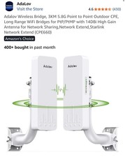 Adalov Wireless Bridge, 3KM 5.8G Point to Point Outdoor CPE