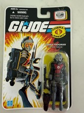 GI JOE COBRA FROGMAN COBRA EEL 25TH ANNIVERSARY SEALED CARD NO RESERVE