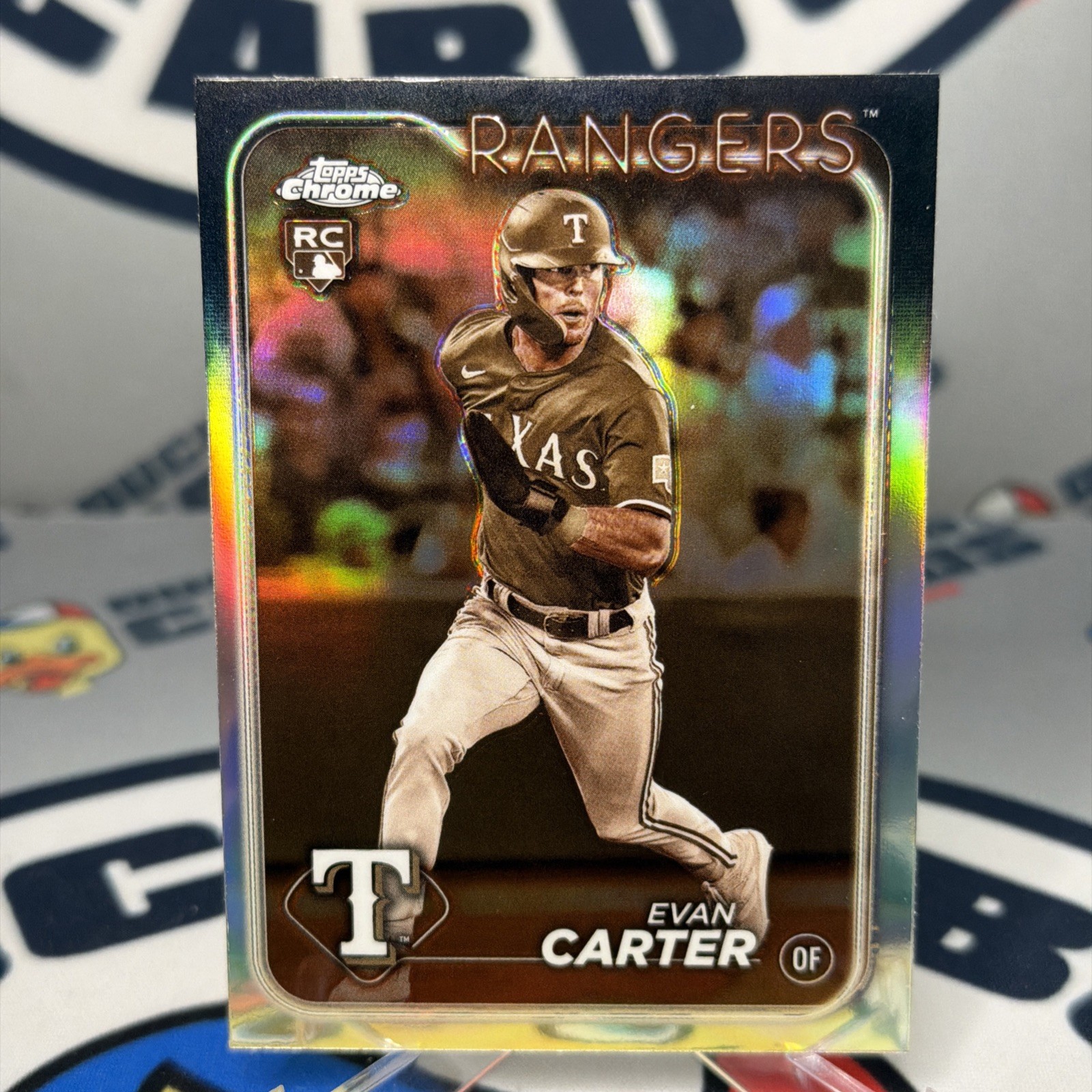 Evan Carter 2024 Topps Chrome #136 Sepia Refractor RC