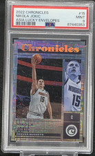 2022-23 Panini Chronicles Lucky Envelopes Asia Holo Nikola Jokic /8 PSA 9 Dnever