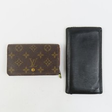 LOUIS VUITTON Monogram epi Tresor Brazza Long Wallet 2Piece Set Junk 600058