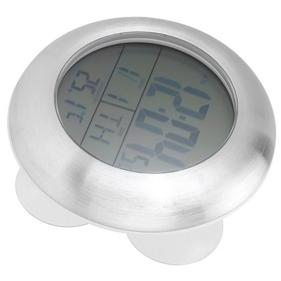 Shower Wall Clock Portable Digital Clock With Temperature Calendar Display SET