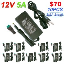 AC 110V To DC 12V 5A Switch Power Supply Adapter For LED Strip Camera
