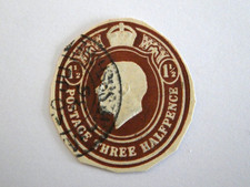 G.B. GEORGE V OVAL EMBOSSED THREE HALFPENCE BROWN CDS 'INVERNESSSHIRE 20 JU 36'