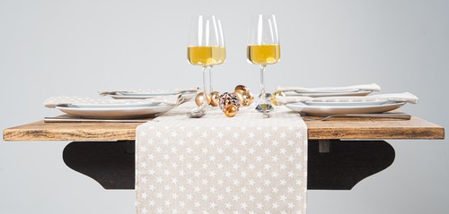 Christmas Table Runner 30cm Wide Washable Festive Holiday Decoration Linen - Picture 50 of 85