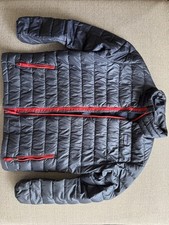 Patagonia Kids XL 14 Down Ripstop Nylon Puffer Jacket Gray/Red Full Zip