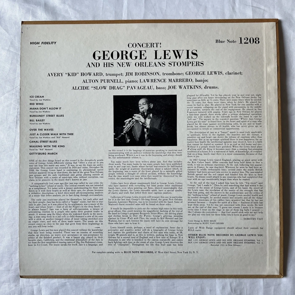 George Lewis And His New Orleans Stompers – Concert! BLUE NOTE 1208, 1959 NM Foto 2 de 4