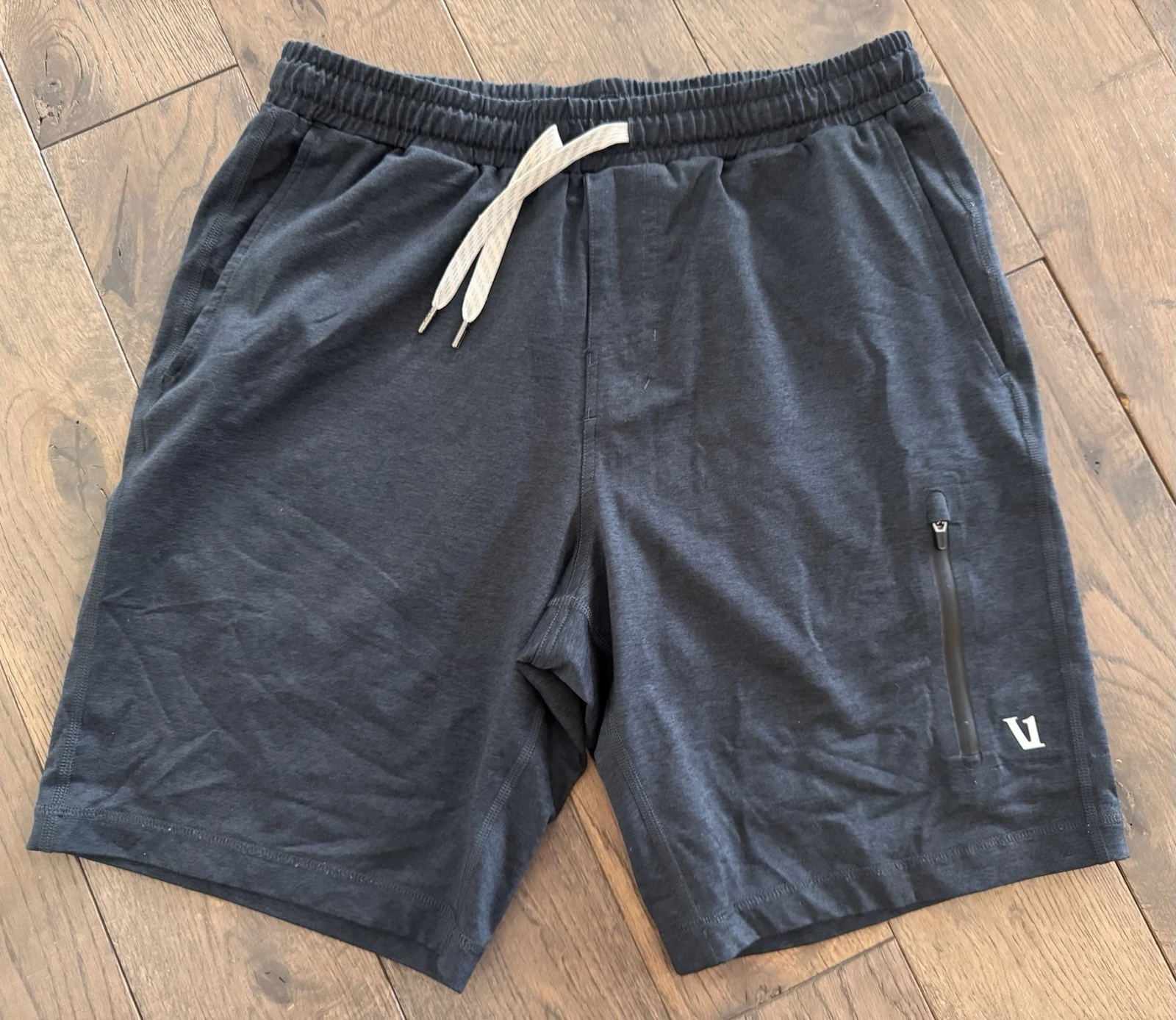 Vuori Sunday Performance Shorts Mens Sz Small 8” Blue Drawstring Athleisure Golf