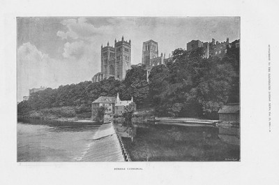 DURHAM CATHEDRAL - Antiker Druck 1895