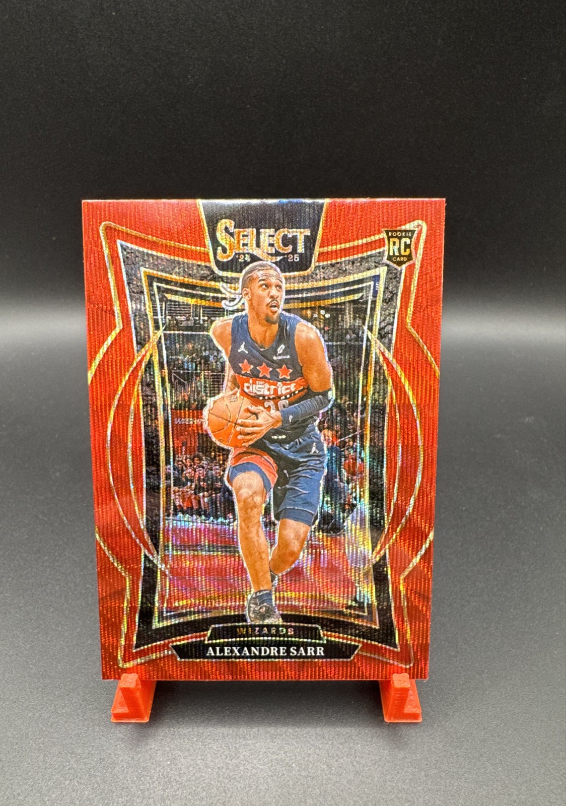 2024-25 Panini Select - Concourse Alexandre Sarr #73 Red Wave Prizm (RC) Wizards