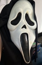 Vintage 90s Scream Mask Easter Unlimited HN Mold Shroud Ghost Face Glow In Dark
