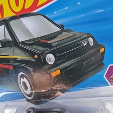 Hot Wheels Honda City Turbo II 1985 1:64 Black Red Diecast Car for Boys & Girls