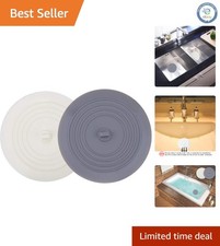 Stylish 6-Inch Silicone Drain Stoppers, 2-Pack for Hair Clogging Prevention