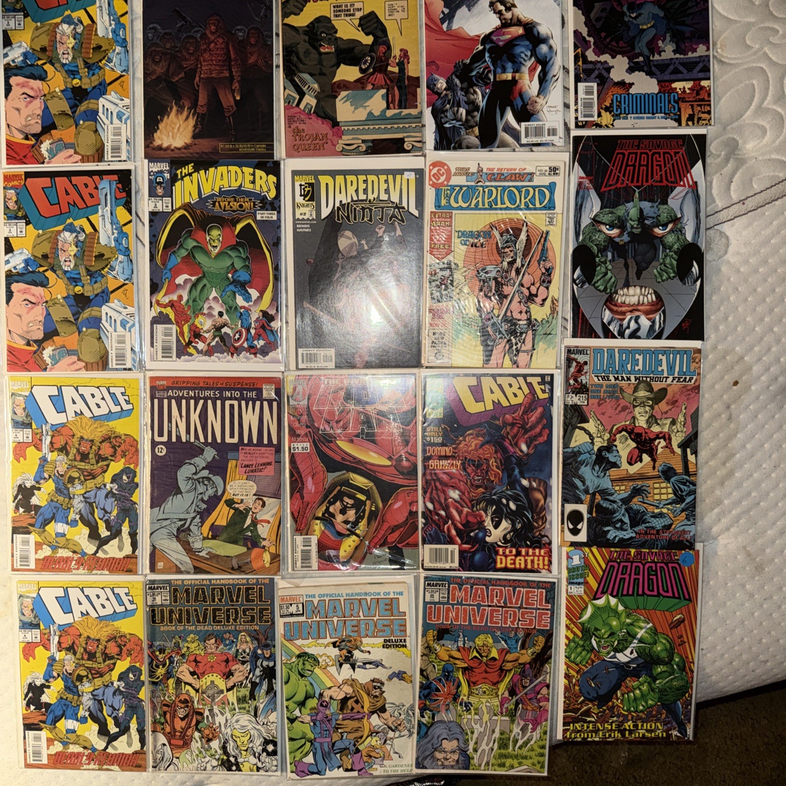 Lot Vintage Comics - Marvel Universe, Iron Man , Batman , Daredevil, King Kong