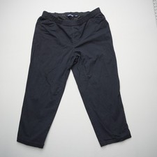 Lands End Womens Pull On Pants Size 16W Cotton Stretch Twill Mid Rise Crop