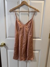 Victorias Secret Slip Sleep Dress Pink/peach Size M