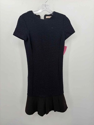 Pre-Owned Tory Burch Black Size XS Knee Length Short Sleeve Dress