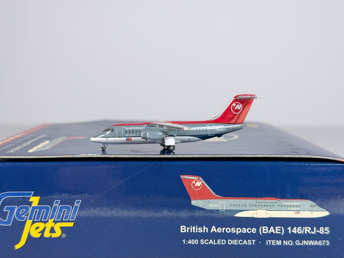 Northwest Airlines BAe 146 (Avro RJ85) 1:400 Gemini Jets N524XJ
