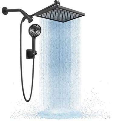 Cobbe 11.8 Inch Rain Shower Head with 6 Modes Handheld Water Spray High Pressure