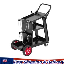 3-Tier Welding and Plasma Cart Kits for MIG TIG Plasma Cutter Welder Cart wheel