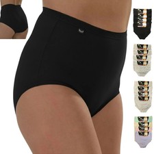 6 PAIRS LADIES BLACK 100% COTTON FULL BRIEFS KNICKERS PANTS SIZE 10-20 MAXI MAMA