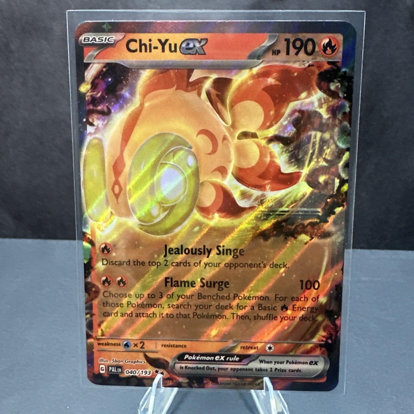 Pokemon TCG Chi-Yu ex 040/193 Sv02: Paldea Evolved Double Rare NM