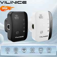 2 Pack Universal Wi-Fi Repeater Network Extender 802.11b/g/n/ac up to 3000 sq ft