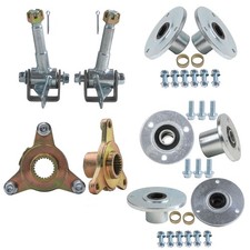 Eje de dirección 17 mm eje delantero trasero buje de rueda para ruedas de 5" 6" Go Kart Quad