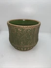 Antique Red Wing Paneled Floral Pottery Planter Jardiniere Pot