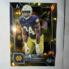 Jadarian Price 2025 Bowman University Chrome Gold Sapphire 29/50