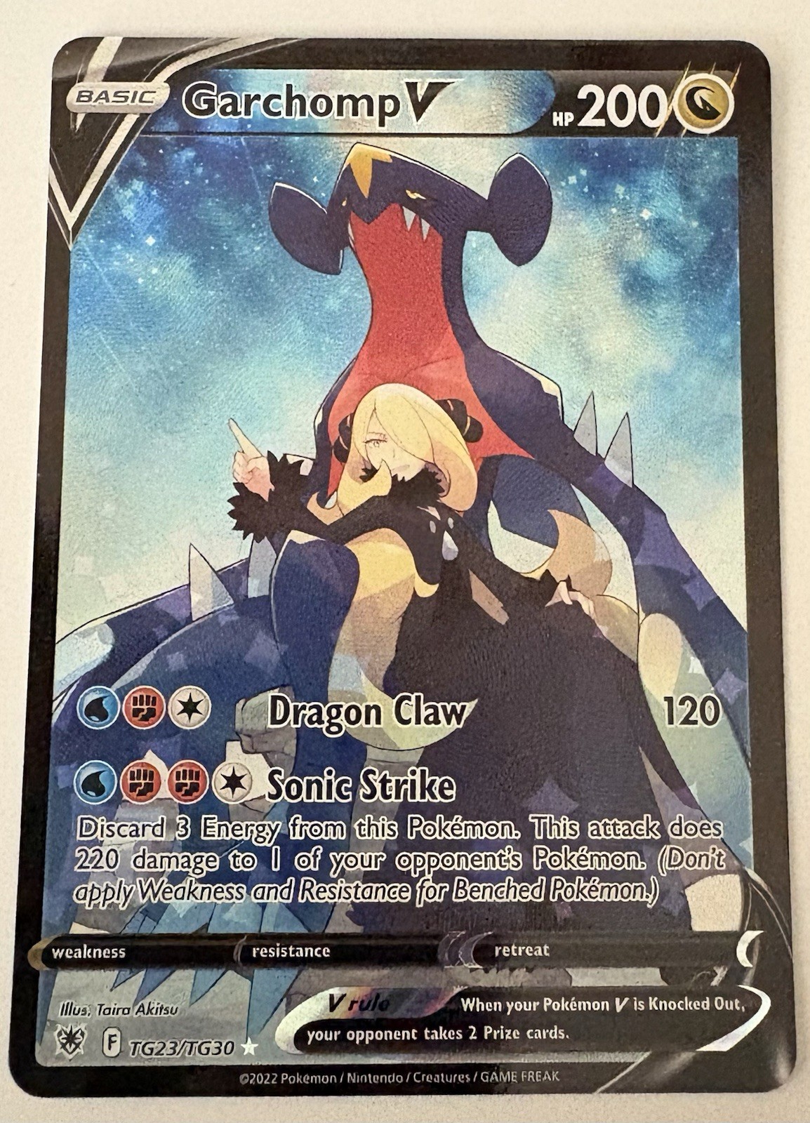 2022 Pokemon Astral Radiance Garchomp V Alt Art TG23/TG30 [NM]