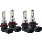 LED Headlights Kit Combo Bulbs 6500K High Low Beam Super White Bright 9005 9006