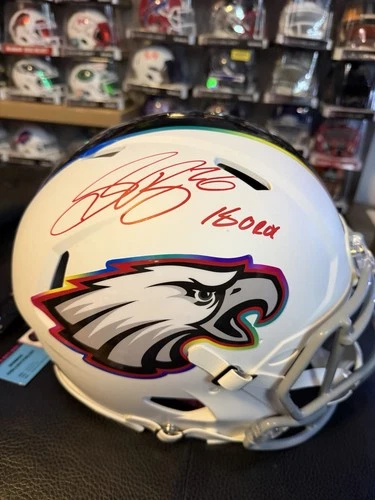 Saquon Barkley Philadelphia Eagles Signed  Autism Full Size Authentic Helmet BAS