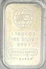 1oz Engelhard Vintage Bar .999+ Fine Silver w/Tall E Design