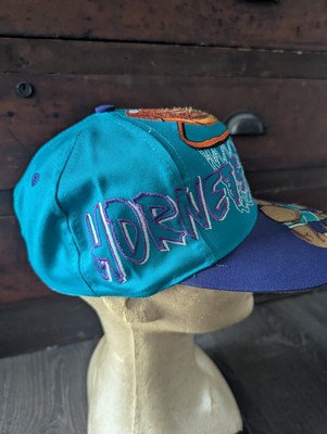 Vtg 90s Super Rare Twill Charlotte Hornets Slam Dunk Big