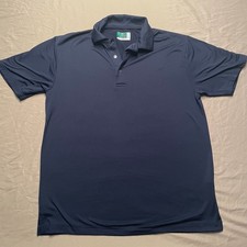 Ben Hogan Performance Golf Polo Mens Medium Power Air Blue/Navy Dri Fit