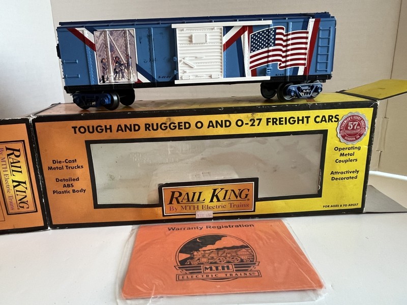 MTH RAIL KING - O/O27 - 30-74088 - Ground Zero 9/11 SPIRIT FLAG - BOXCAR!