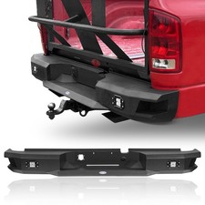 Rear Bumper W Led Floodlight Heavy Duty Steel Fit 2003-2009 Dodge Ram 2500 3500