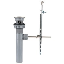 DF-PU201-SN RV Sink Pop-Up Drain with Overflow Satin Nickel