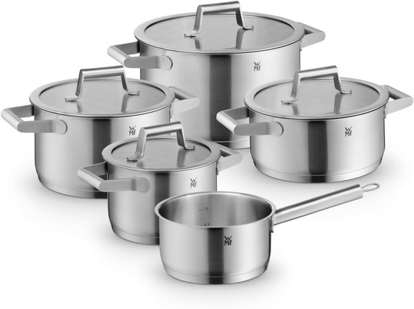 WMF Comfort Line Topf-Set Induktion 5-Tlg Kochtopf Set Glasdeckel Unbeschichtet-image