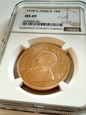 South Africa - Krugerrand - 1978 - 1 oz Gold - NGC MS69 - Excellent Pop 4658.98 per troy oz
