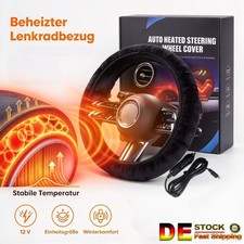 Universal 12V Auto Beheizte Lenkradabdeckung Rutschfeste Heizung W&auml;rmer New DHL