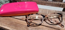 WOMENS KATE SPADE PRESCRIPTION EYEGLASS FRAMES  HARD SHELL CASE, BROWN SHADES
