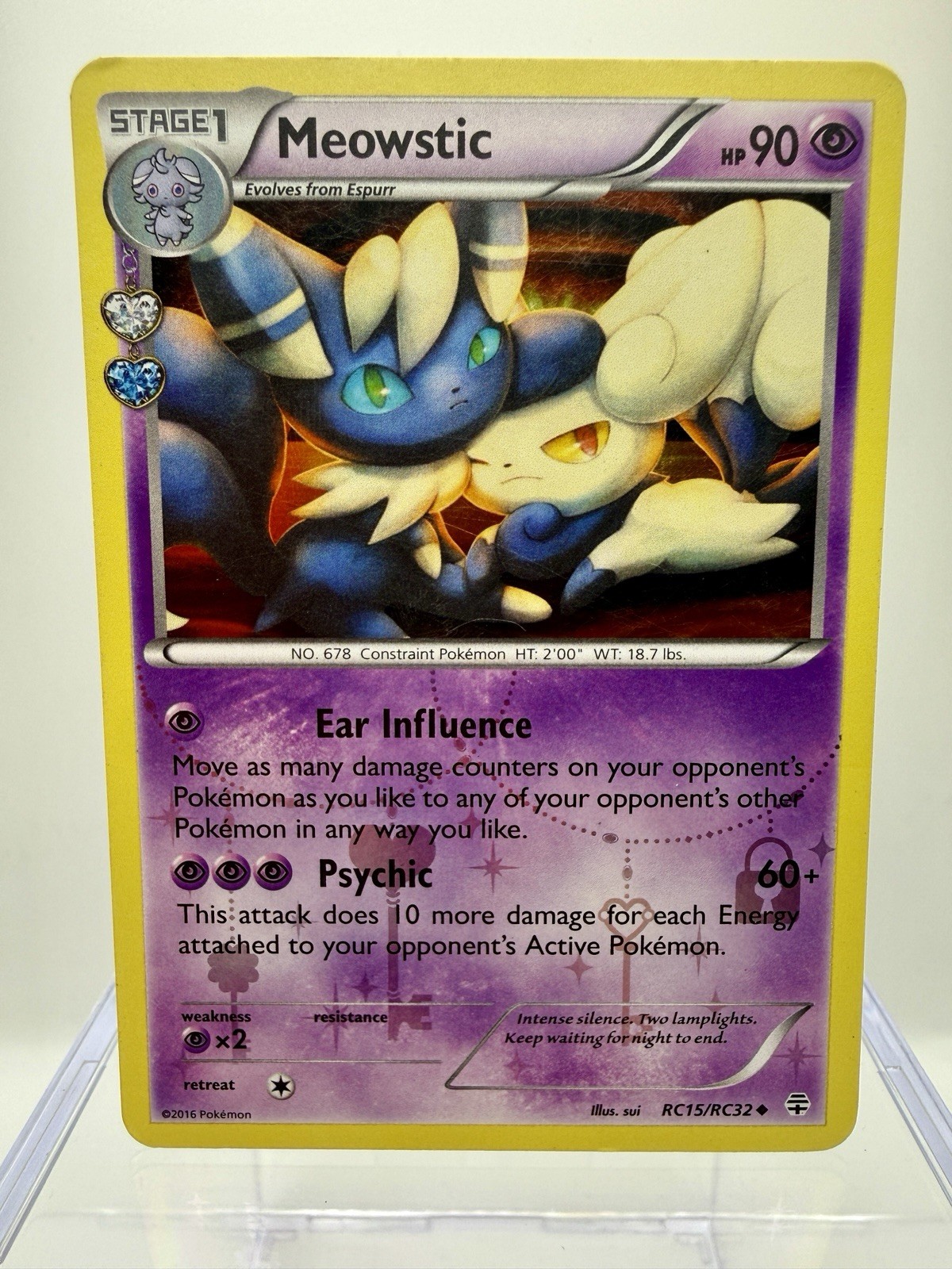 Meowstic Uncommon Holo Generations: Radiant Collection RC15/RC32 LP Pokémon TCG
